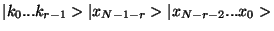 $\displaystyle \vert k_0...k_{r-1}>\vert x_{N-1-r}>\vert x_{N-r-2}...x_0>$
